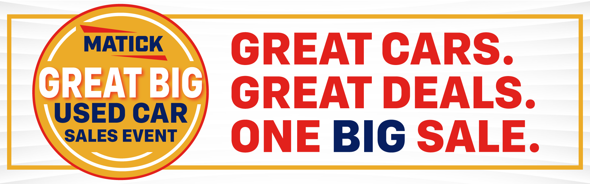 Great Big Used Car Sales Event