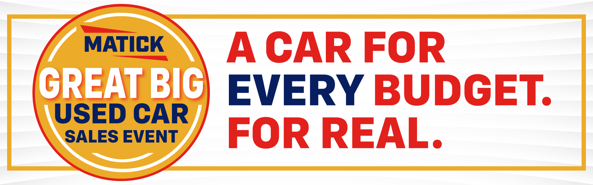 Great Big Used Car Sales Event