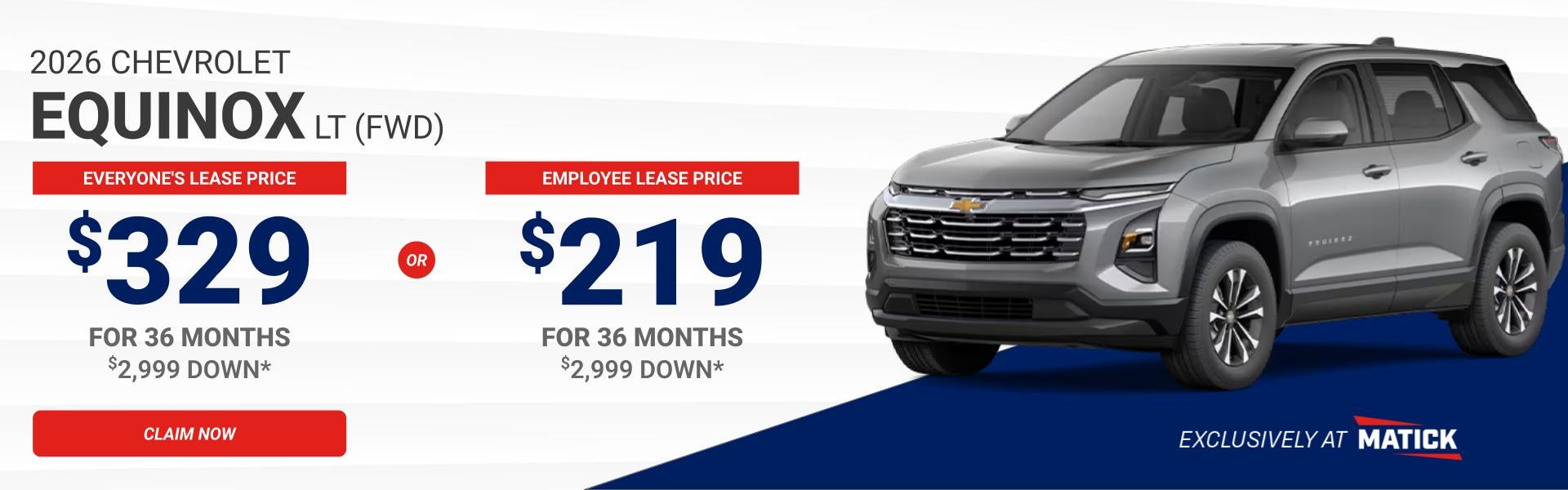 Lease a Equinox from Matick Chevrolet