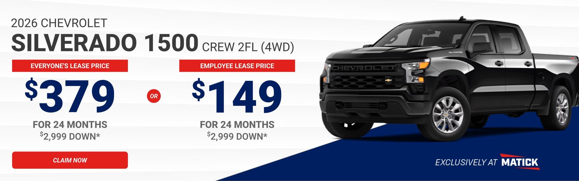 Lease a Silverado from Matick Chevrolet