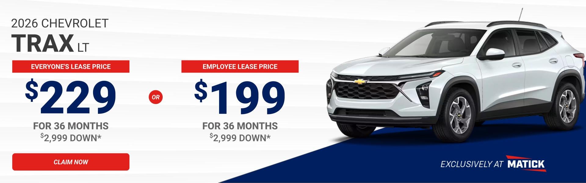 Lease a Trax from Matick Chevrolet