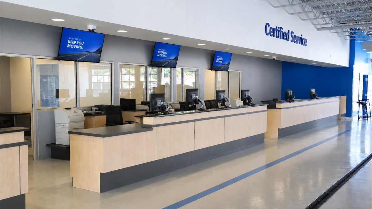 Service reception center at Matick Chevrolet in Redford, MI