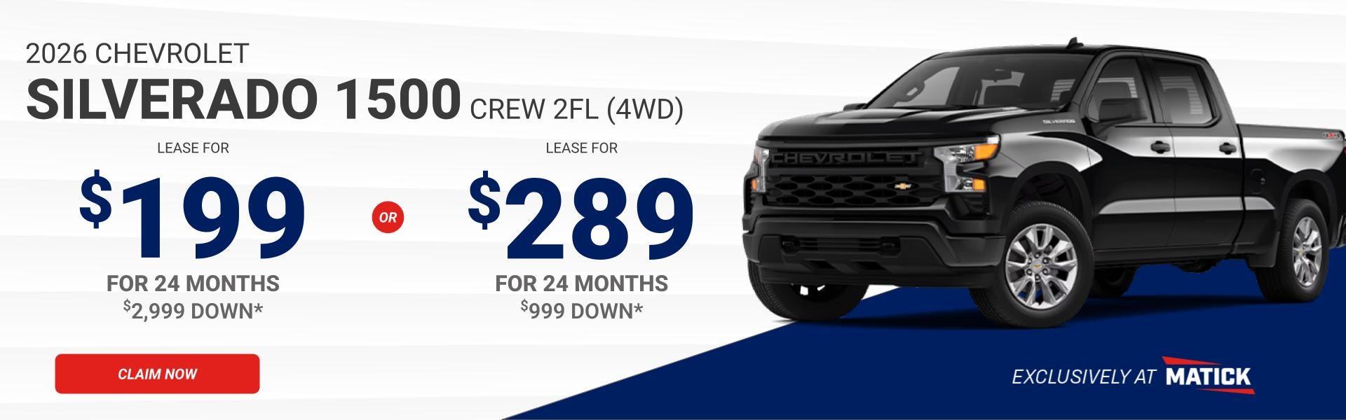 $199/mo Silverado Lease