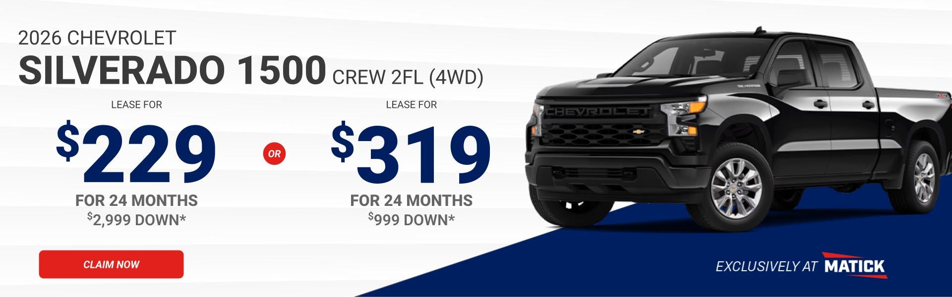 $229/mo Silverado Lease