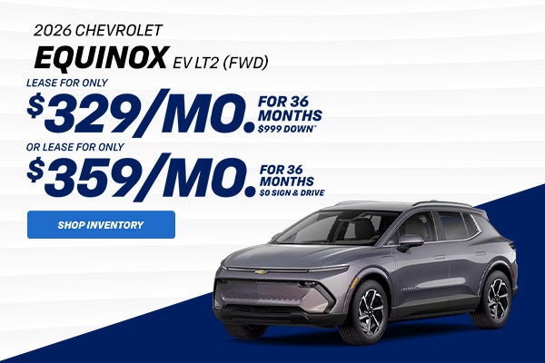 $329/mo Equinox EV LT2 Lease